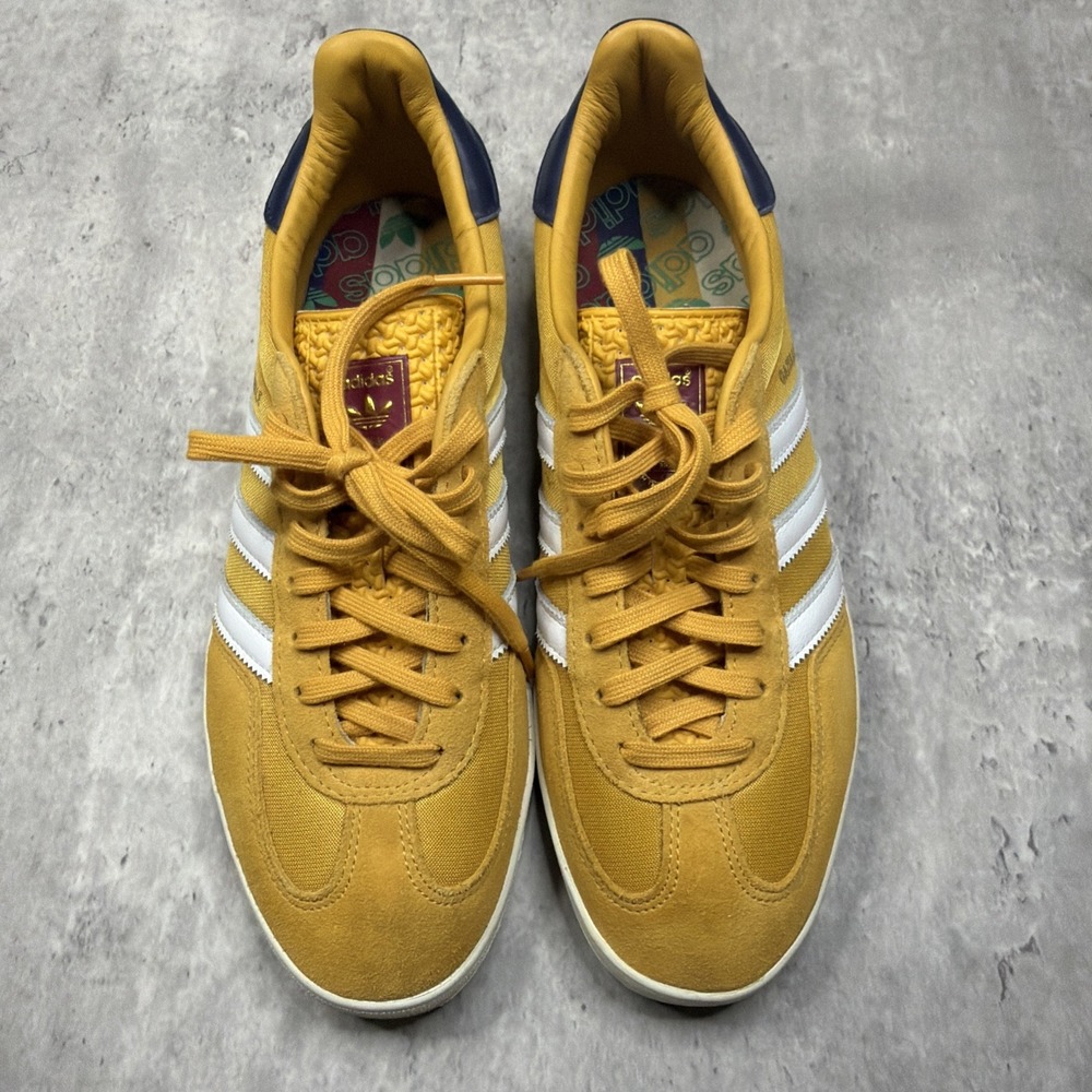 Adidas Gazelle Indoor Casual Shoes Yellow Mustard IE0540 Men's Size 9.5 EUC - Picture 12 of 12